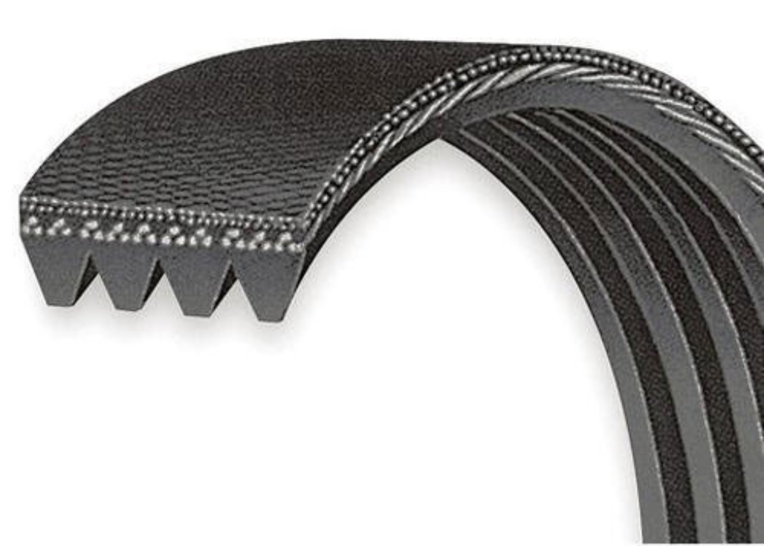 Poly V belt close-up