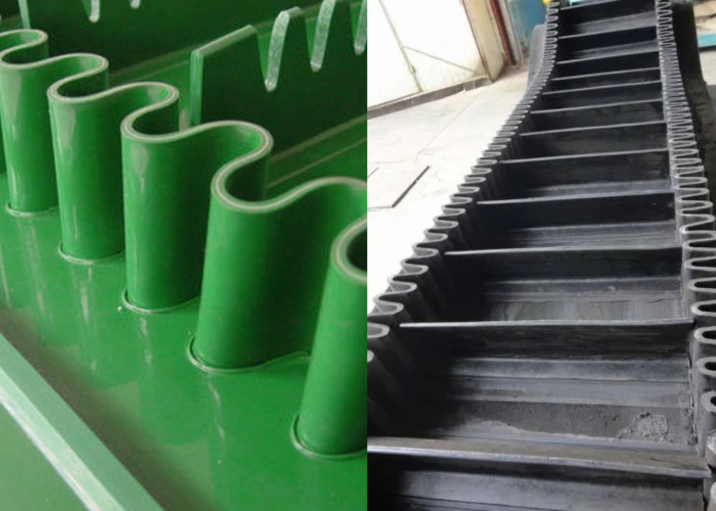Corrugated side wall conveyor belt